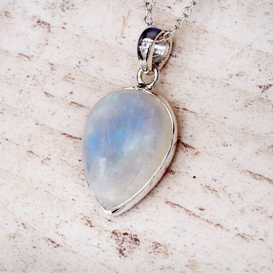 sterling silver moonstone neckace - moonstone jewellery by Australian jewellery brands indie and harper