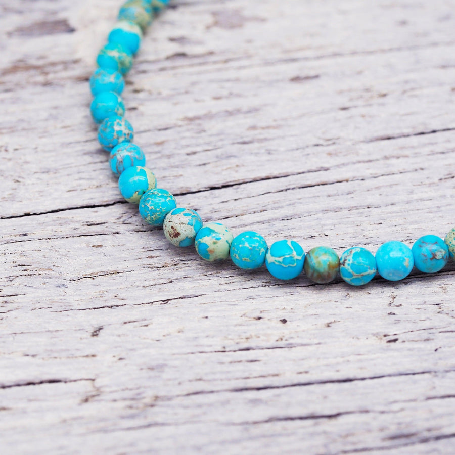 Natural blue imperial Beaded Bracelet - beaded jewellery by australian jewellery online indie and harper