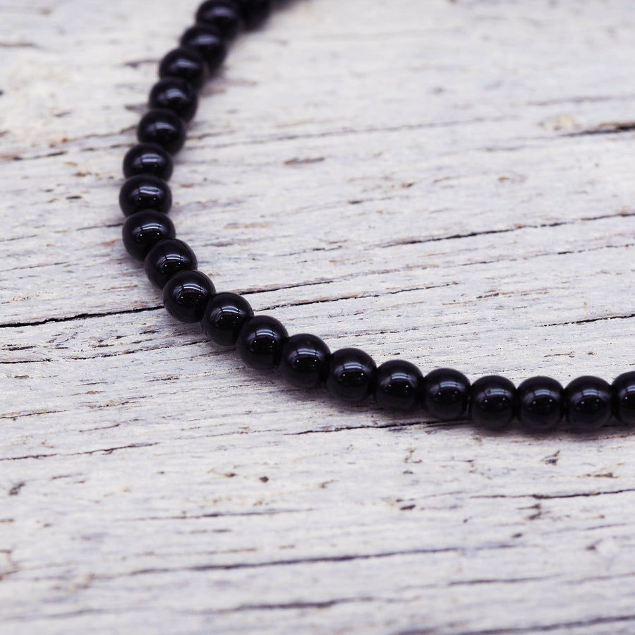 Natural obsidian Beaded Bracelet - boho jewellery by australian jewellery online brand indie and harper