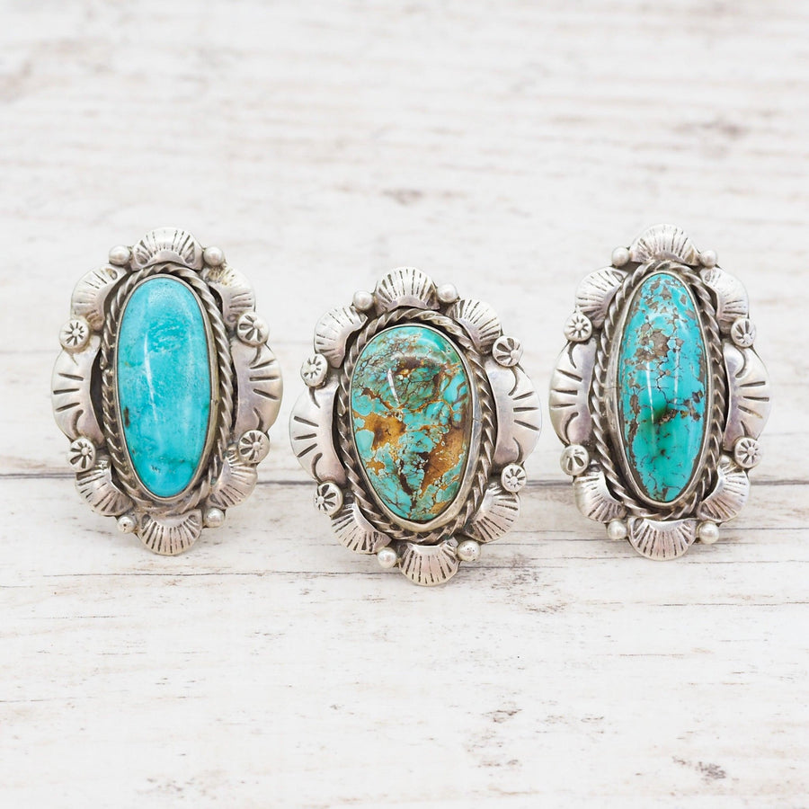 sterling silver navajo turquoise rings - Native American Jewelry and turquoise jewellery by womens jewelry brand indie and harper