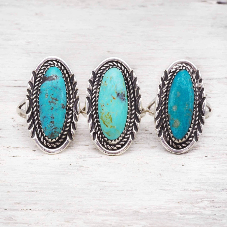 Navajo Sterling silver Turquoise Rings - native american jewelry and turquoise jewellery by australian jewellery brands online indie and harper