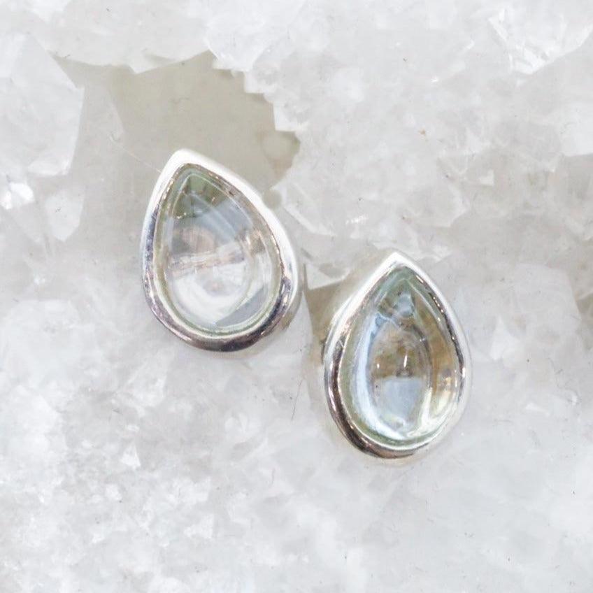 November Birthstone Earrings - Sterling silver blue Topaz earrings - november birthstone jewellery by australian jewellery brands online indie and harper