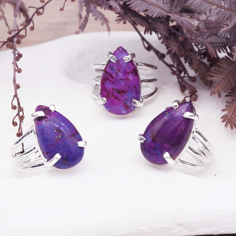 Purple Turquoise Ring - womens jewellery by Australian jewellery brands online indie and harper