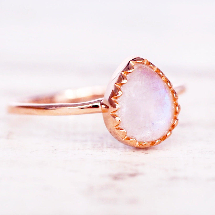 Rose Gold moonstone Ring - rose gold jewellery by australian jewellery brands online indie and harper