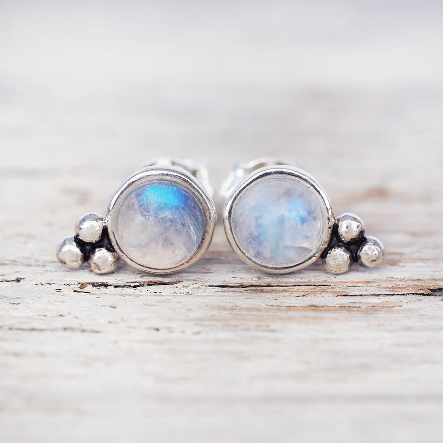 sterling silver Moonstone Earrings - womens moonstone jewellery by australian jewellery brands indie and harper