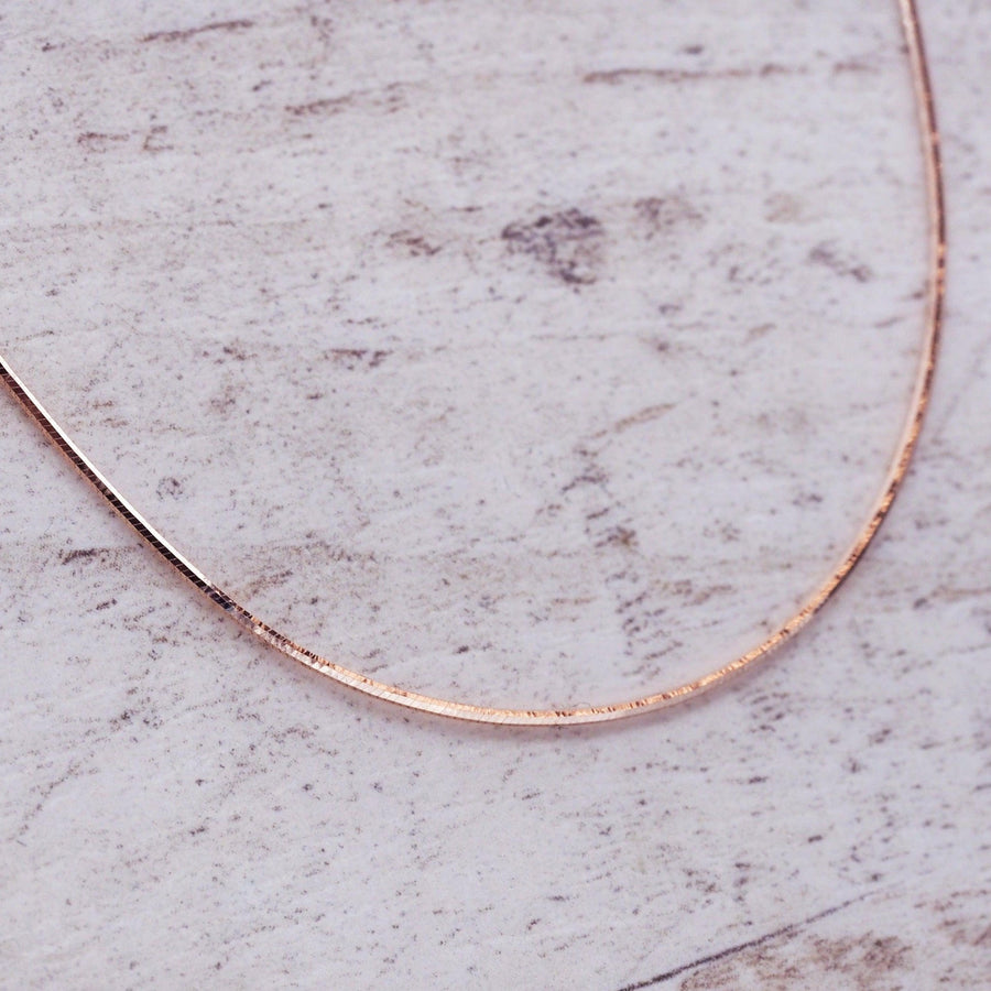 Snake chain Rose Gold Necklace - womens rose gold jewellery by Australian jewellery brands online indie and harper