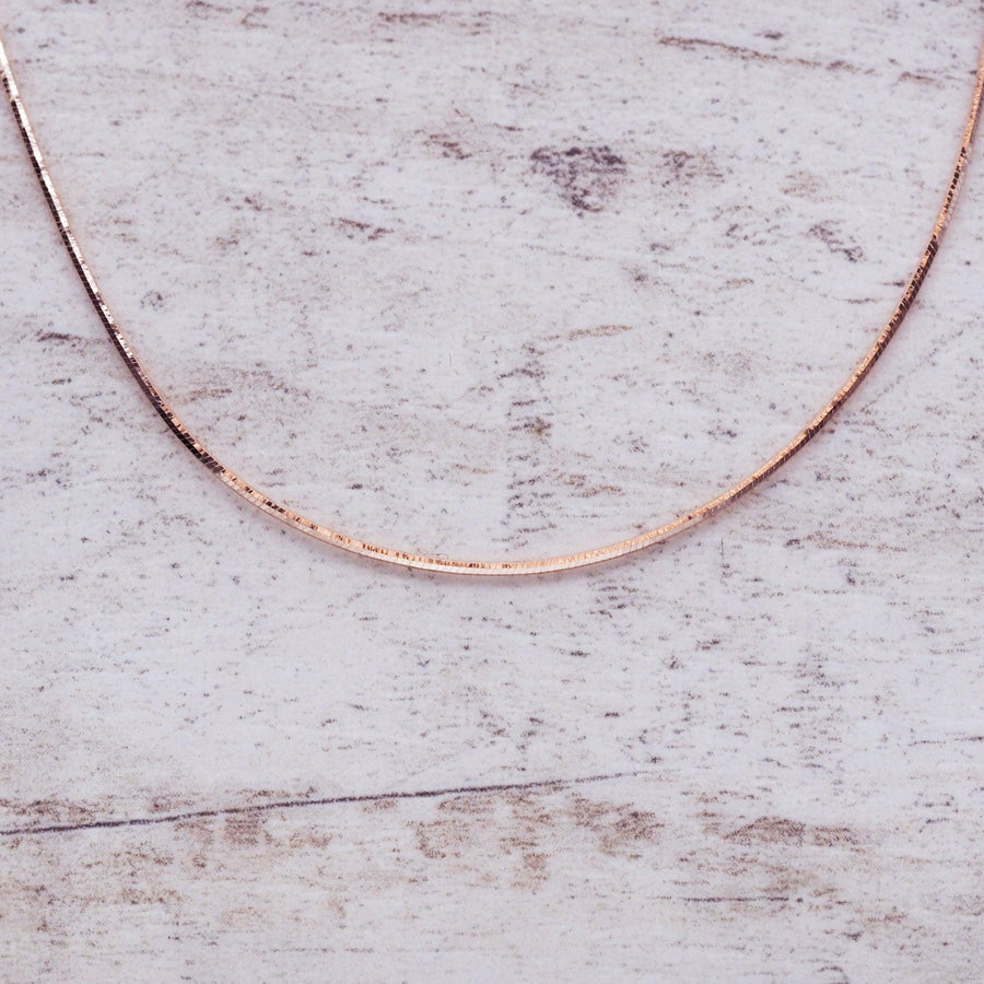 Snake chain Rose Gold Necklace - womens rose gold jewellery by Australian jewellery brands online indie and harper