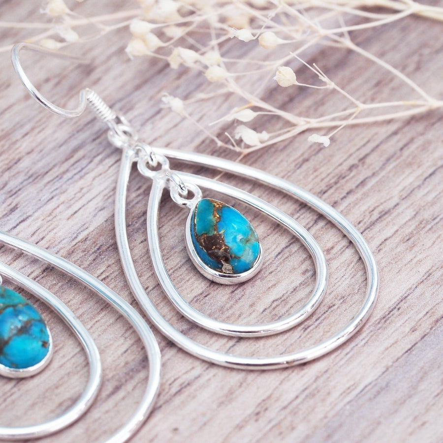 sterling silver Turquoise Earrings - Turquoise jewellery by Australian jewellery brands online indie and harper