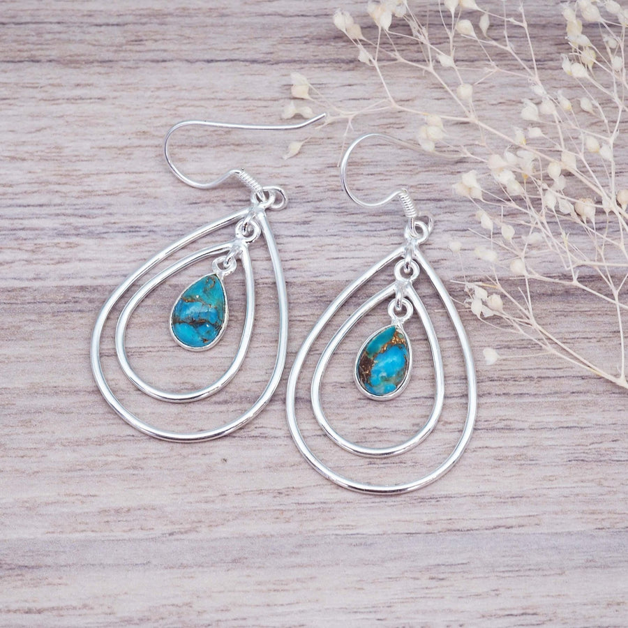 sterling silver Turquoise Earrings - Turquoise jewellery by Australian jewellery brands online indie and harper