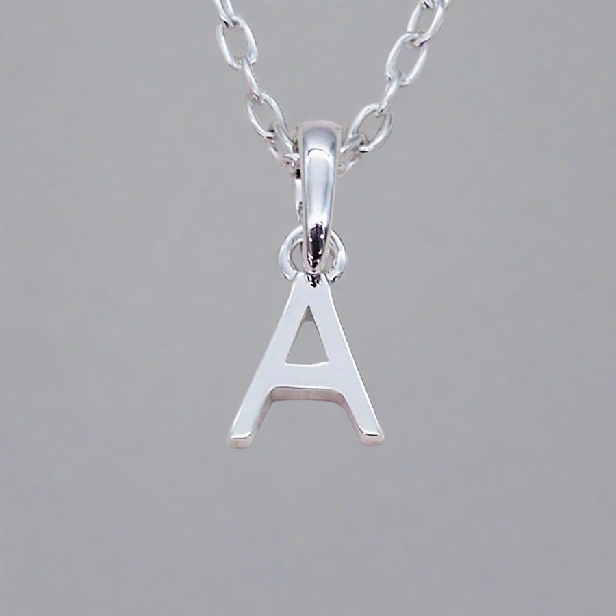 Sterling Silver Initial A Necklace - Sterling silver initial necklaces by womens jewellery brands indie and harper