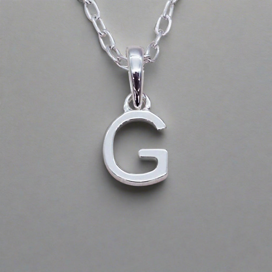 sterling silver initial g necklace - sterling silver initial necklace by womens jewellery brands indie and harper