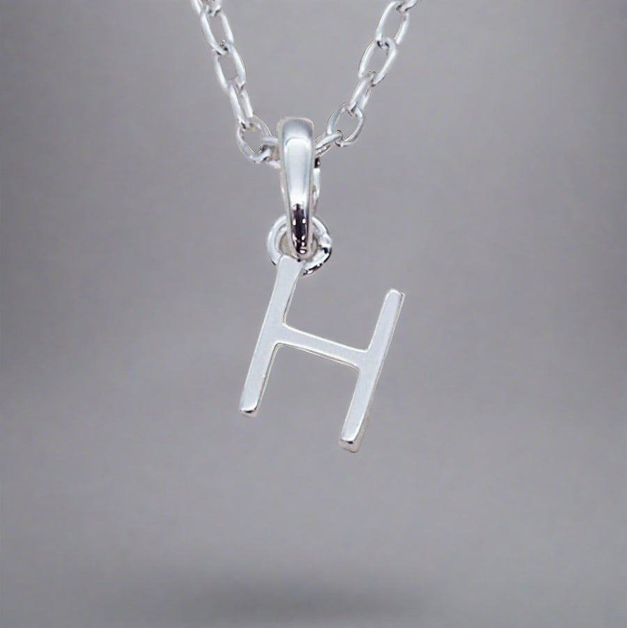 sterling silver initial h necklace - sterling silver initial necklace by womens jewellery brands indie and harper