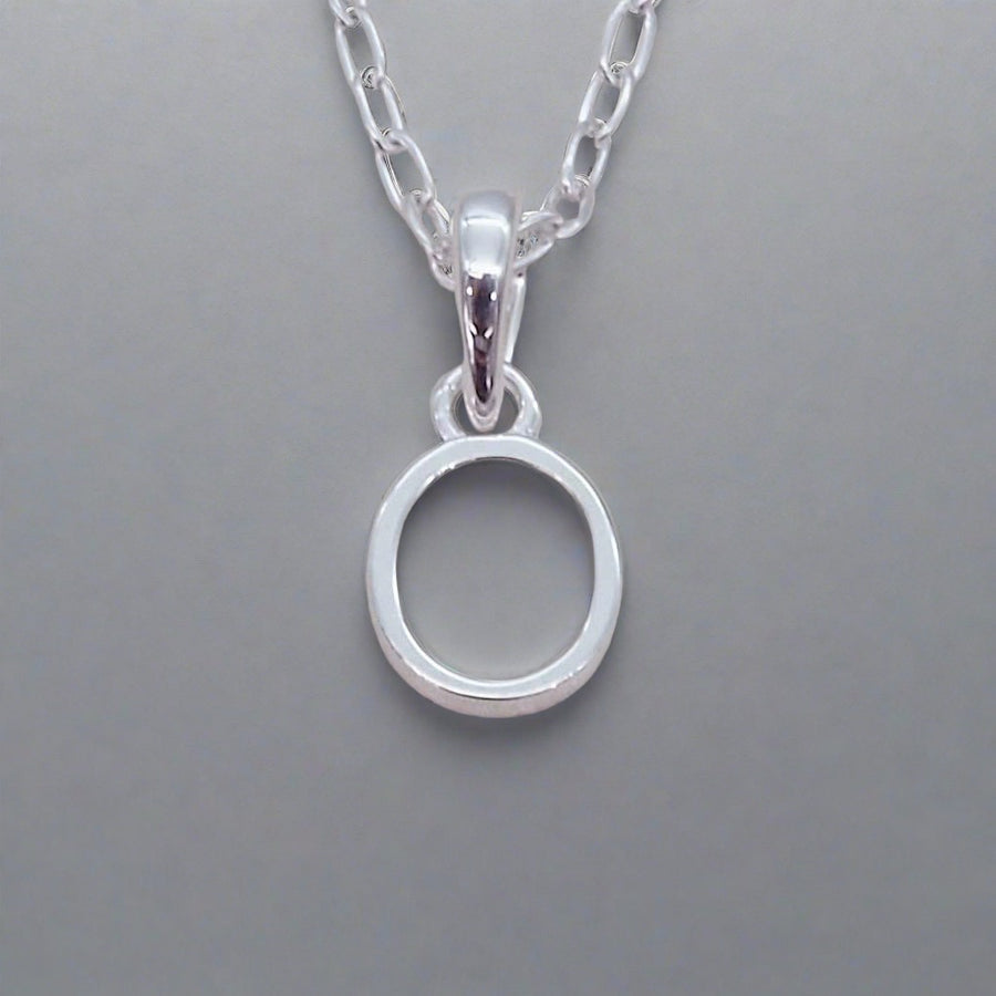 sterling silver initial o necklace - sterling silver initial necklace by womens jewellery brands indie and harper