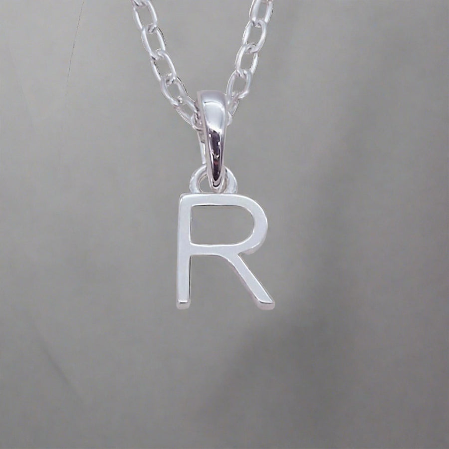 sterling silver initial r necklace - sterling silver initial necklace by womens jewellery brands indie and harper