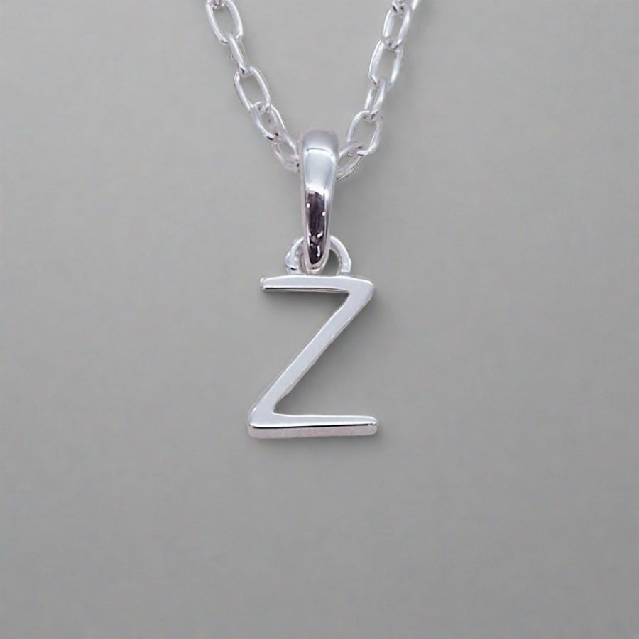 sterling silver initial z necklace - sterling silver initial necklace by womens jewellery brands indie and harper