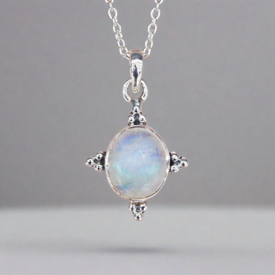 silver Moonstone Necklace - womens moonstone jewellery by Australian jewellery brands indie and harper