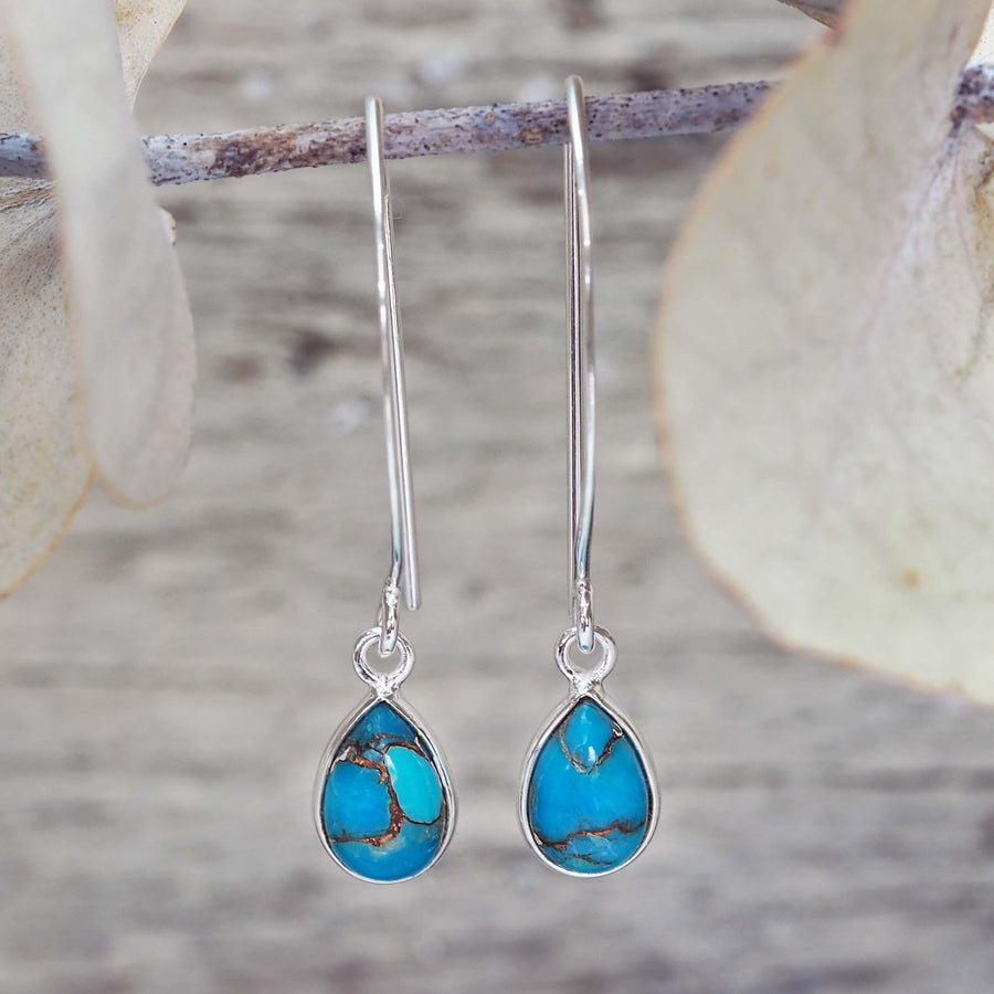 sterling silver Turquoise Earrings - womens turquoise jewellery by australian jewellery brands online indie and harper