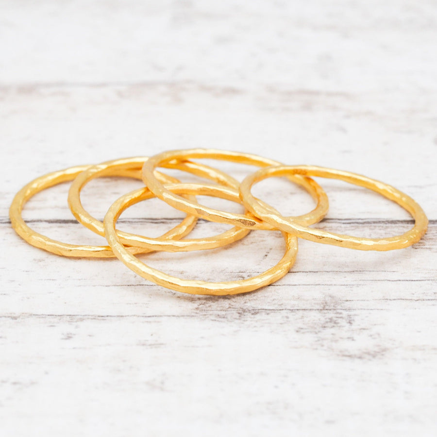 Thin Gold Rings - womens gold jewellery by australian jewellery brands indie and harper