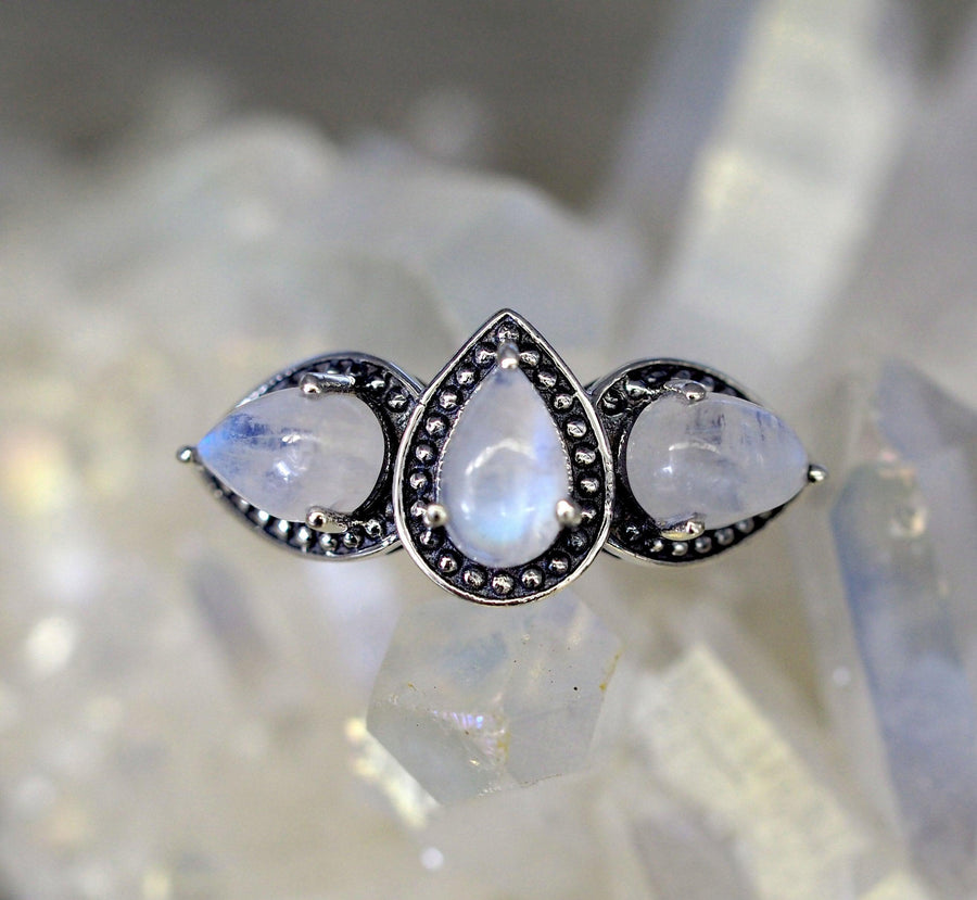 Sterling silver Moonstone Ring - womens jewellery by Australian jewellery brands online indie and harper