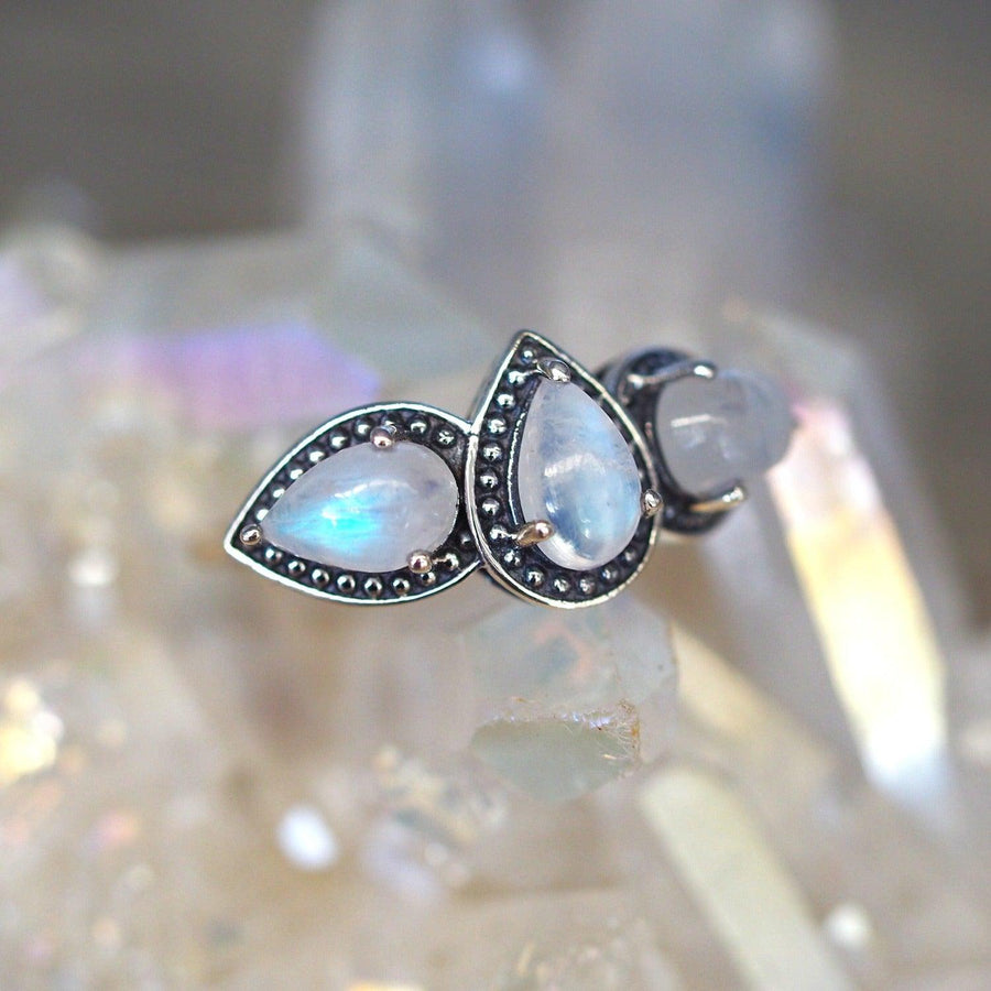 Sterling silver Moonstone Ring - womens jewellery by Australian jewellery brands online indie and harper