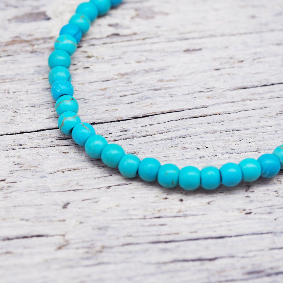 Natural turquoise Beaded Bracelet - beaded jewellery by australian jewellery online indie and Harper 