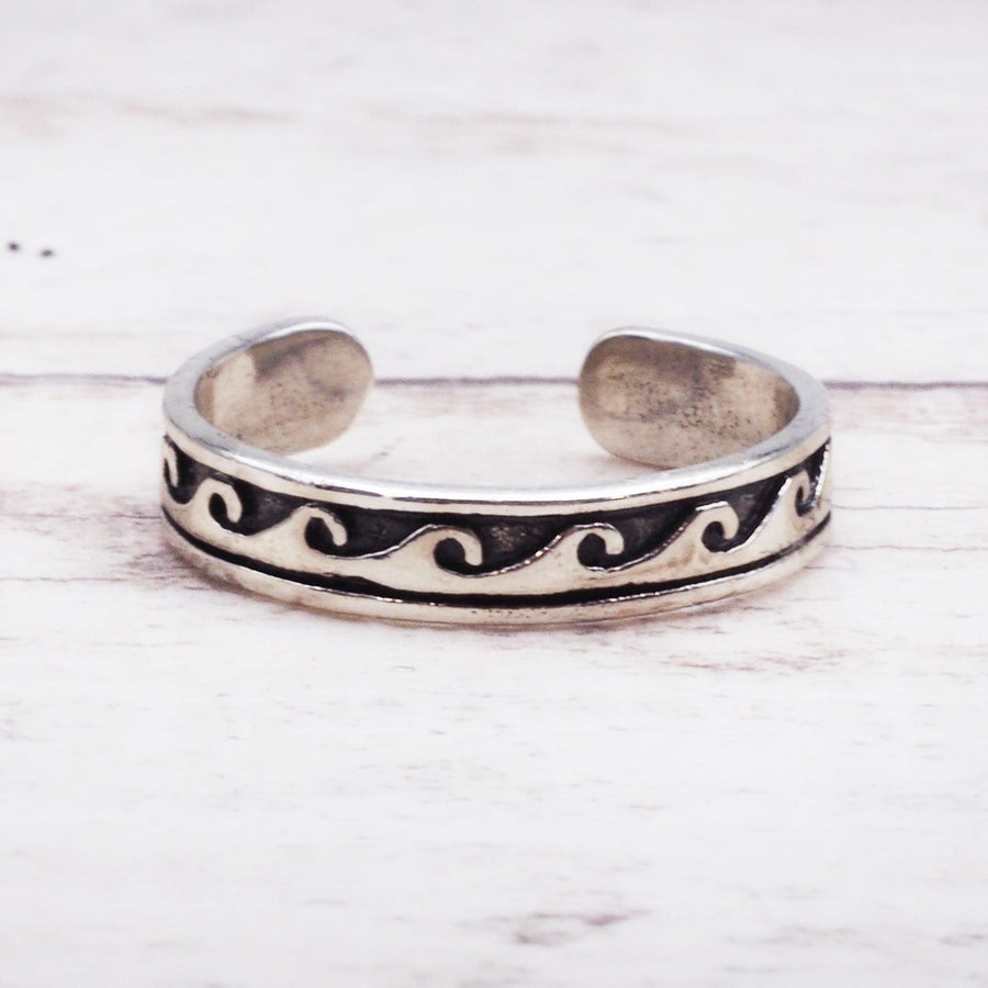 wave sterling Silver Toe Ring - womens jewellery by australian jewellery brands online indie and harper