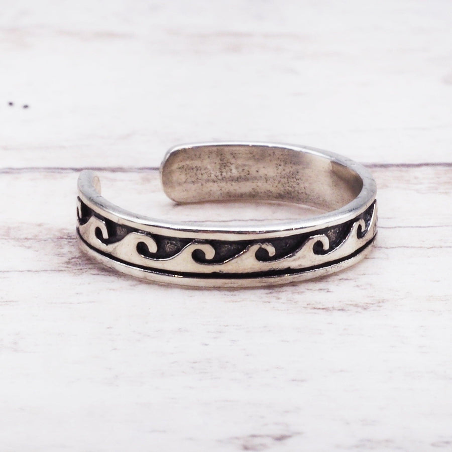 wave sterling Silver Toe Ring - womens jewellery by australian jewellery brands online indie and harper