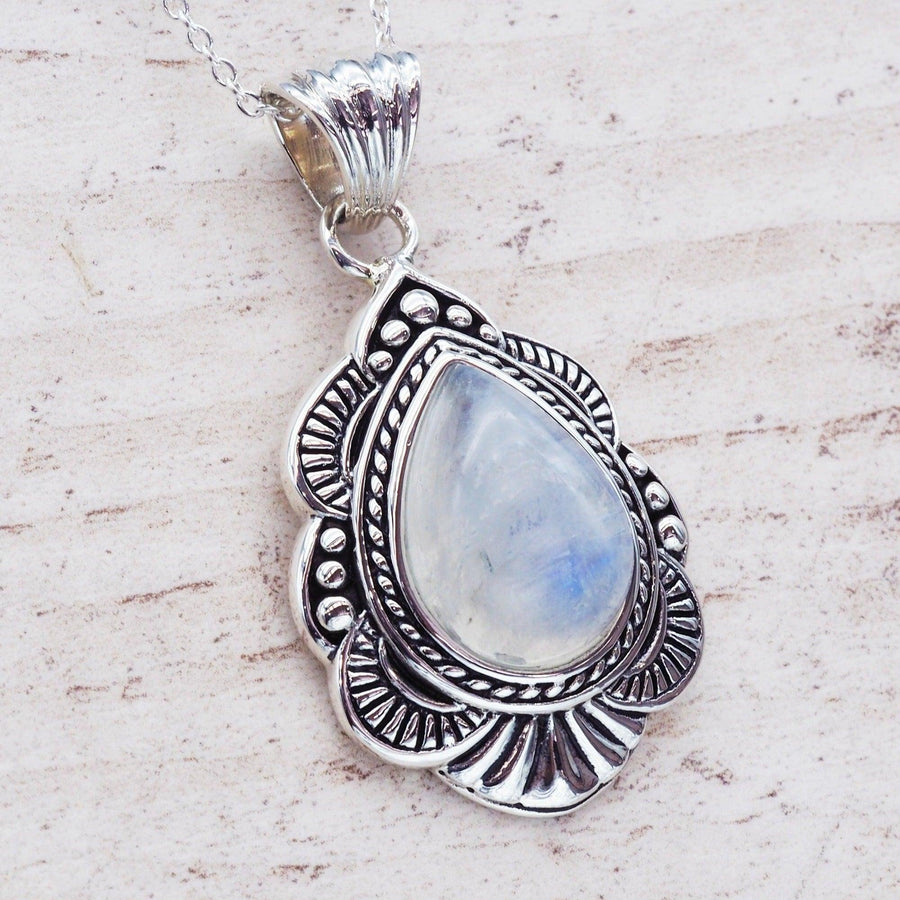 sterling silver moonstone necklace - moonstone jewellery by australian jewellery brands online store indie and harper 